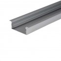 V-tac recessed LED profile with cover, silver color, 2m V-tac recessed LED profile with cover, silver color, 2m