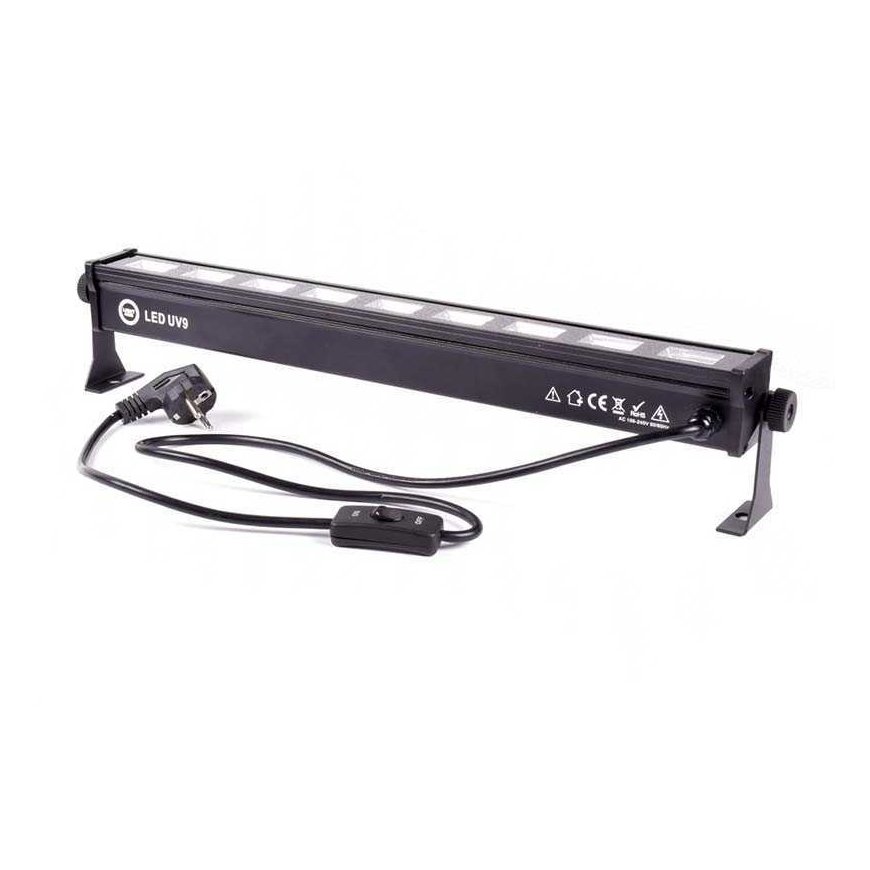 LIGHT4ME LED BAARI UV 9 + Valkoinen ammattimainen valokoriste 9x3W – 2