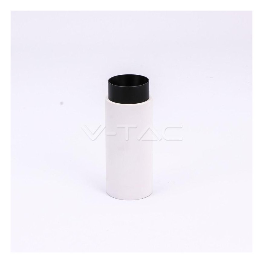 Ceiling lamp GU10 bulb surface frame, V-TAC, plaster metal, black, white.
