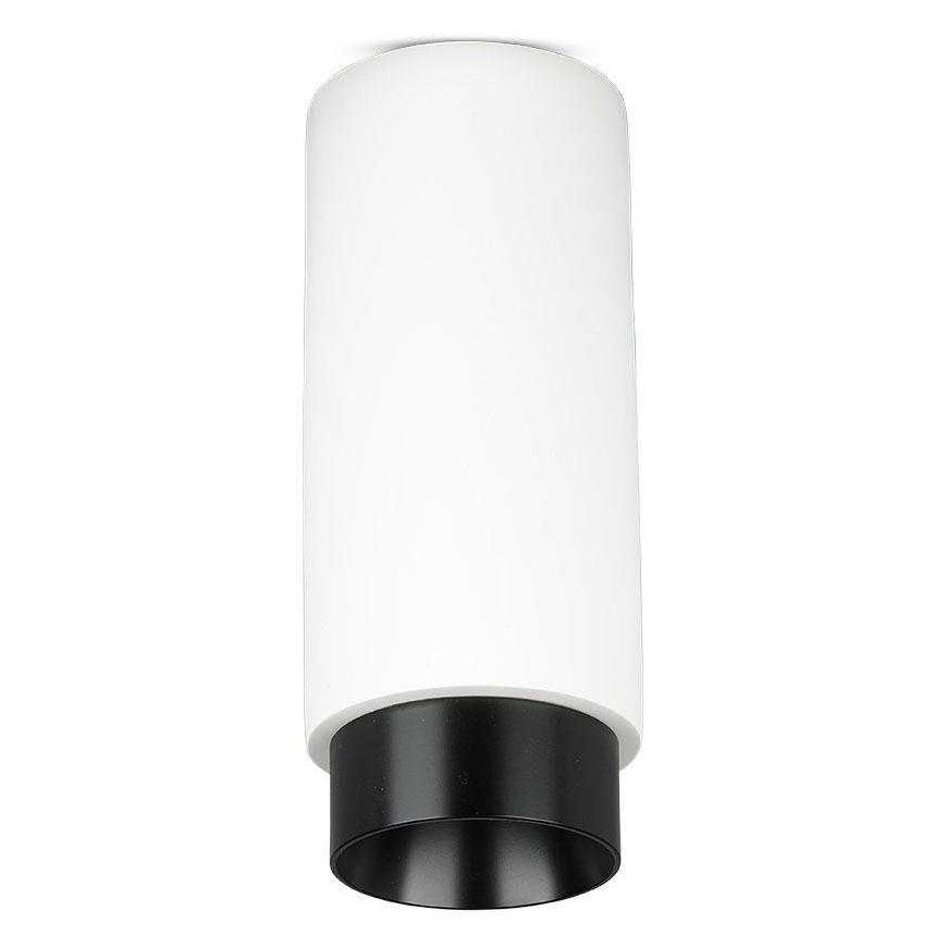 Ceiling lamp GU10 bulb surface frame, V-TAC, plaster metal, black, white. – 2