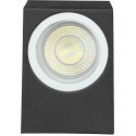 V-tac Ant wall-mounted GU10 holder, aluminum, square, black, IP44 V-tac Ant wall-mounted GU10 holder, aluminum, square, black, IP44