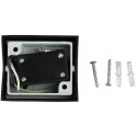 V-tac Ant wall-mounted GU10 holder, aluminum, square, black, IP44 V-tac Ant wall-mounted GU10 holder, aluminum, square, black, IP44