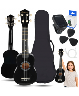 Luna Guitars SUPRIMO UK21 SET BK sopraano ukulele 21" musta