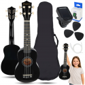 Luna Guitars SUPRIMO UK21 SET BK sopraano ukulele 21" musta Luna Guitars SUPRIMO UK21 SET BK sopraano ukulele 21" musta