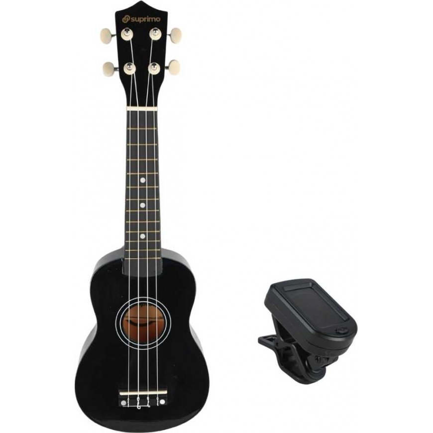 Luna Guitars SUPRIMO UK21 SET BK soprano ukulele 21" black – 4