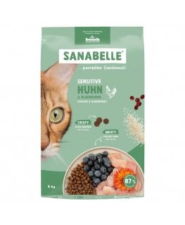 BOSCH Sanabelle Life Sensitive lampaanliha & mustikat - kuiva kissanruoka - 8kg