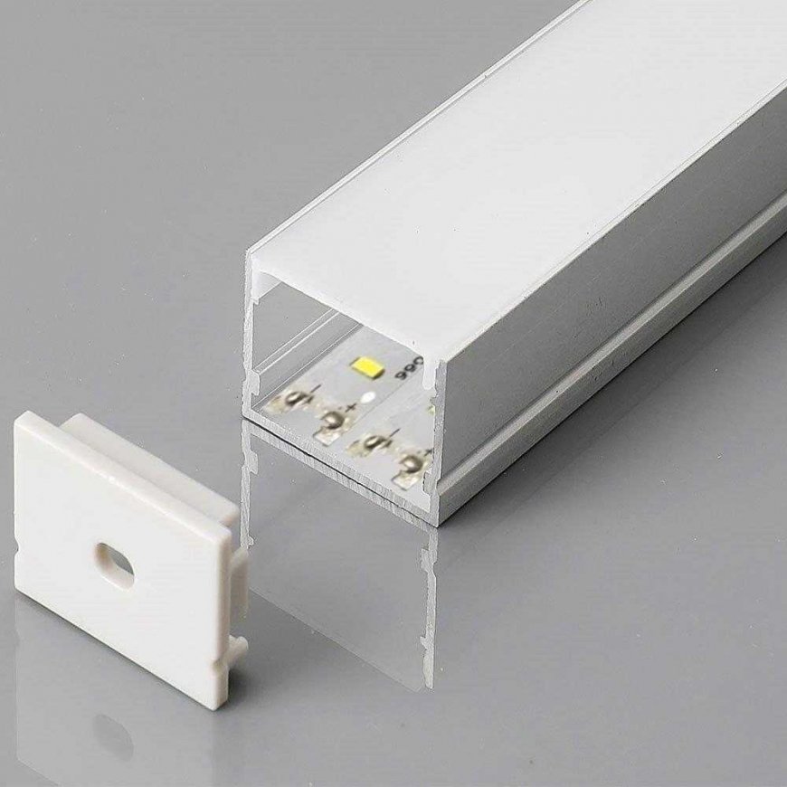 2m LED profile aluminum V-TAC, 2000*30*20mm, milk color. – 4