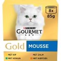 PURINA Gourmet Gold Mousse ar lasi - mitrā kaķu barība - 85g PURINA Gourmet Gold Mousse ar lasi - mitrā kaķu barība - 85g