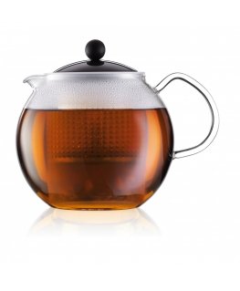 Bodum Assam Yksi teekannu 1500 ml musta, Läpinäkyvä