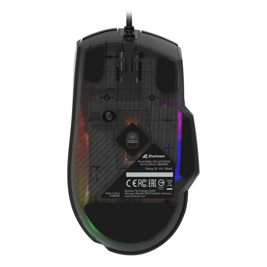 Sharkoon SGM35 kompiuterio pelė Universalus Dešinės rankos USB A tipo Optinis 6400 DPI – 5