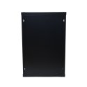 Extralink 18U 600X600 WALL-MOUNTED RACKMOUNT CABINET BLACK Seinale monteeritav riiul Must