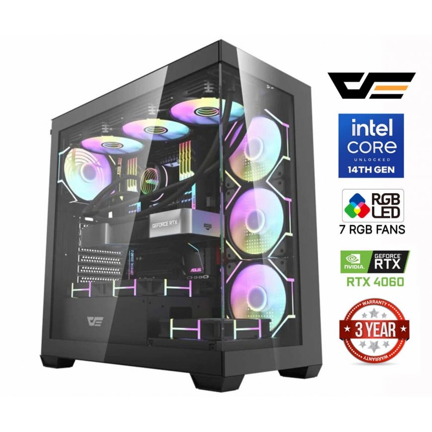 MDATA GAMING Core i5-14400F 64GB 1TB SSD 2TB HDD RTX 4060 8GB NoOS