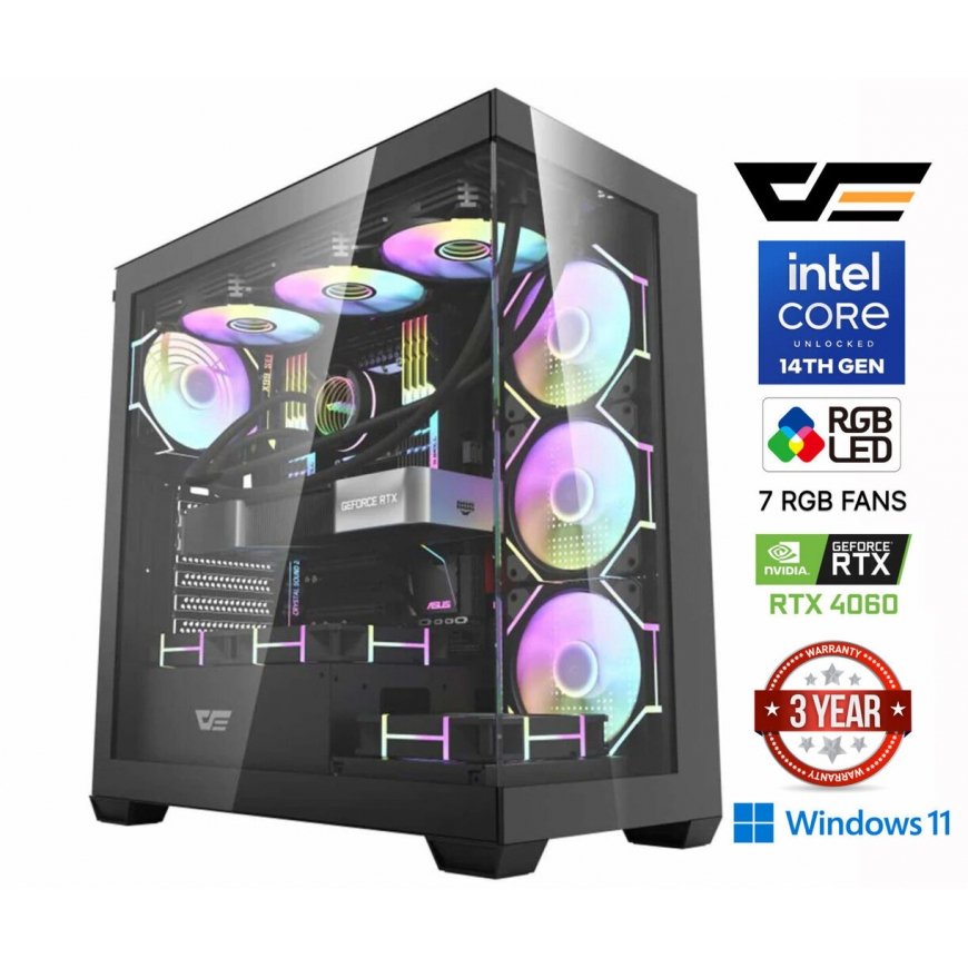 MDATA GAMING Core i5-14400F 64GB 1TB SSD 2TB HDD RTX 4060 8GB NoOS – 2