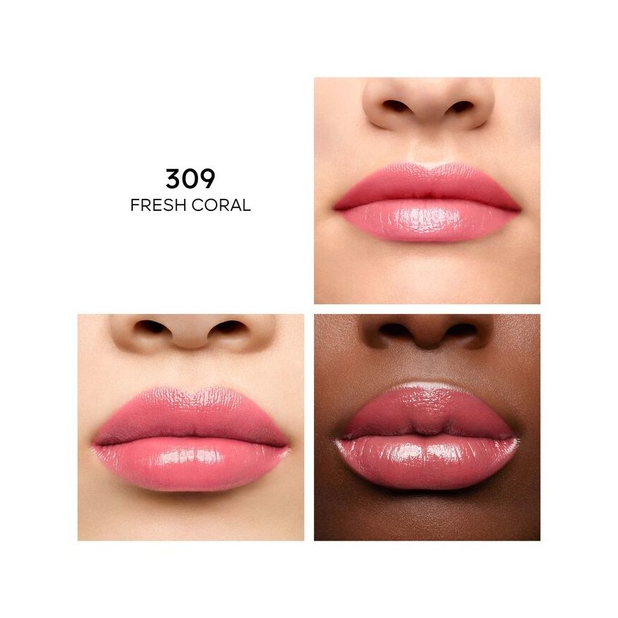 Guerlain KissKiss Shine Bloom 309 Fresh Coral Сияние – 2