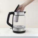 Tefal Glass Kettle KI605830 elektrinis virdulys 1,7 L 2200 W Juoda, Sidabras, Permatomas