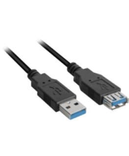 Sharkoon 2m, 2xUSB3.0-A USB-kaapeli USB 3.2 Gen 1 (3.1 Gen 1) USB A musta