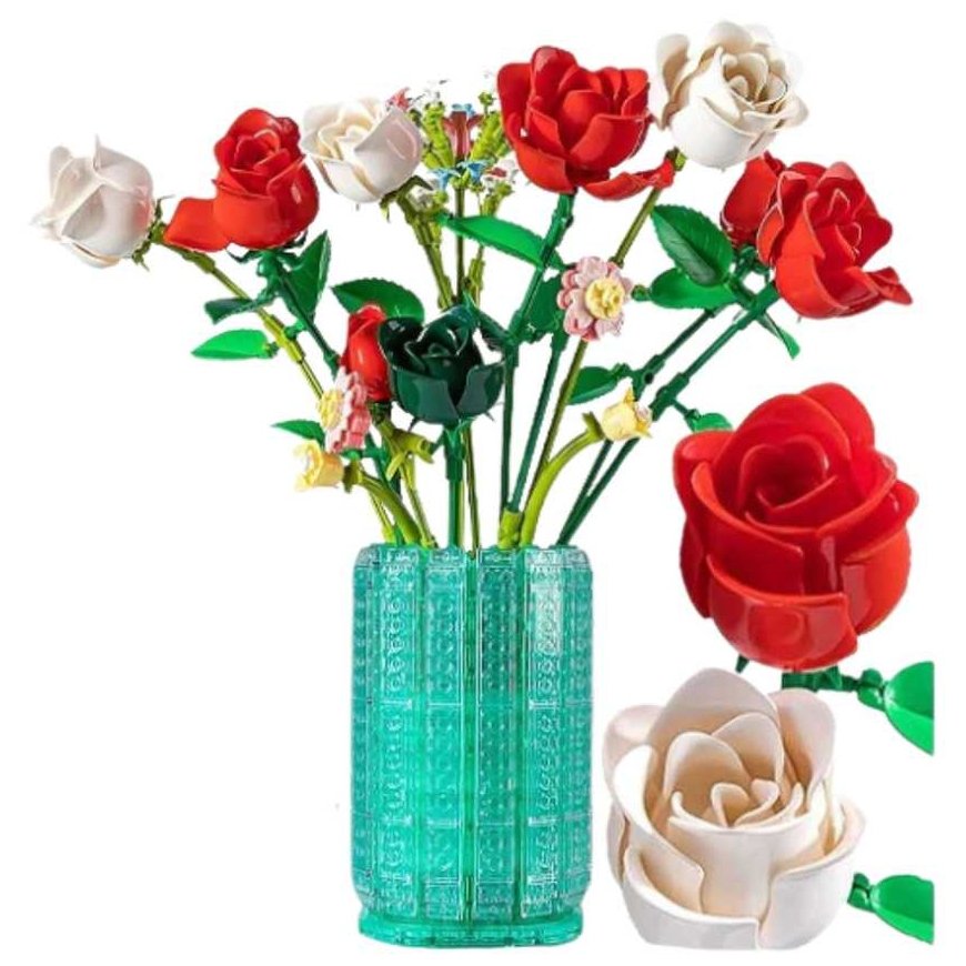Lean Toys Constructor "Rose in a Pot" 1022 pcs. – 2
