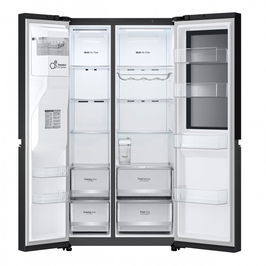LG InstaView GSGV81EPLL side-by-side-jääkaappipakastin Vapaasti seisova 635 L E musta – 3