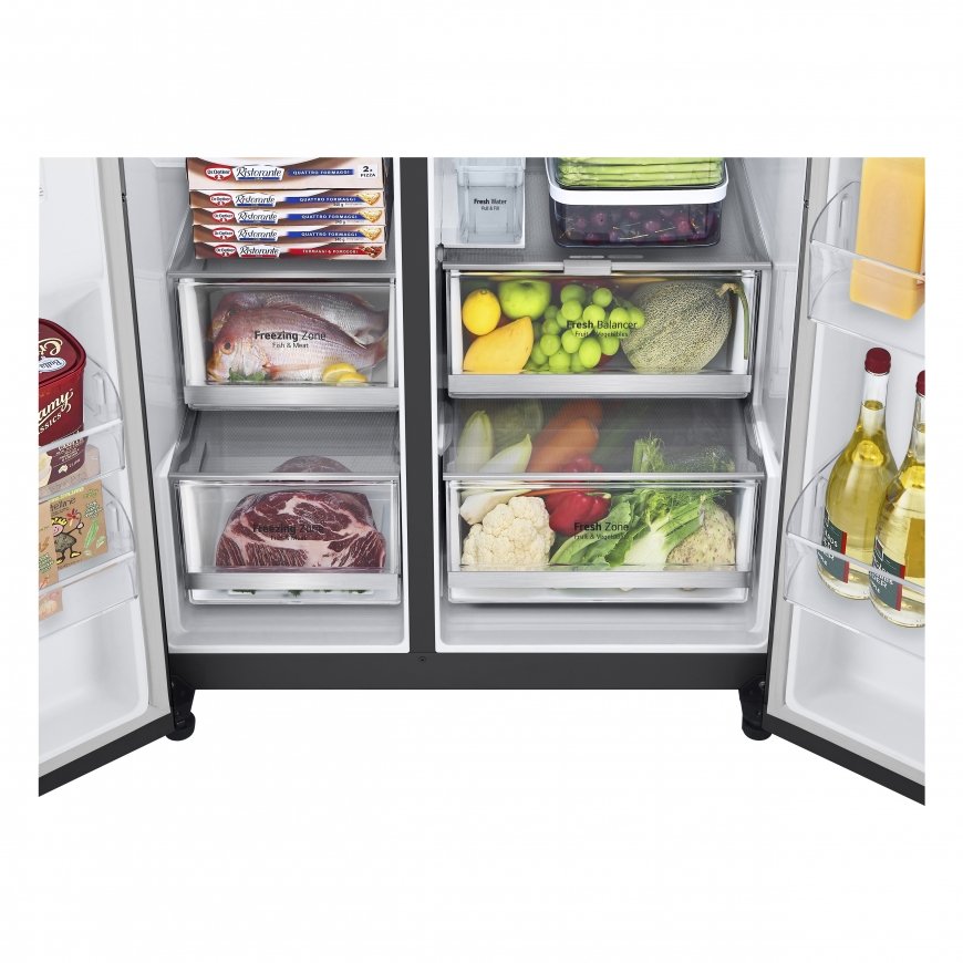 LG InstaView GSGV81EPLL side-by-side refrigerator Freestanding 635 L E Black – 5