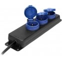 Orno dirbtuvinis prailgintuvas, atsparus drėgmei IP44, 3 lizdai 2P+Z schuko, gumos laidas, H05RR-F 3x1,5mm?, ilgis 5m Orno dirbtuvinis prailgintuvas, atsparus drėgmei IP44, 3 lizdai 2P+Z schuko, gumos laidas, H05RR-F 3x1,5mm?, ilgis 5m