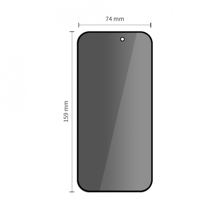 PRIVATIZUOJANTIS STIKLAS TECH-PROTECT GLASS SPY+ 2-PACK IPHONE 16 PRO MAX | 17 PRO MAX PRIVATUMAS – 3