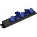 Orno töökoja pikendusjuhe, veepihustustele vastupidav, IP44, 5 pesa 2P+Z IP44, kummist „schuko“ kaabel, H05RR-F 3x1,5mm2, pikkus