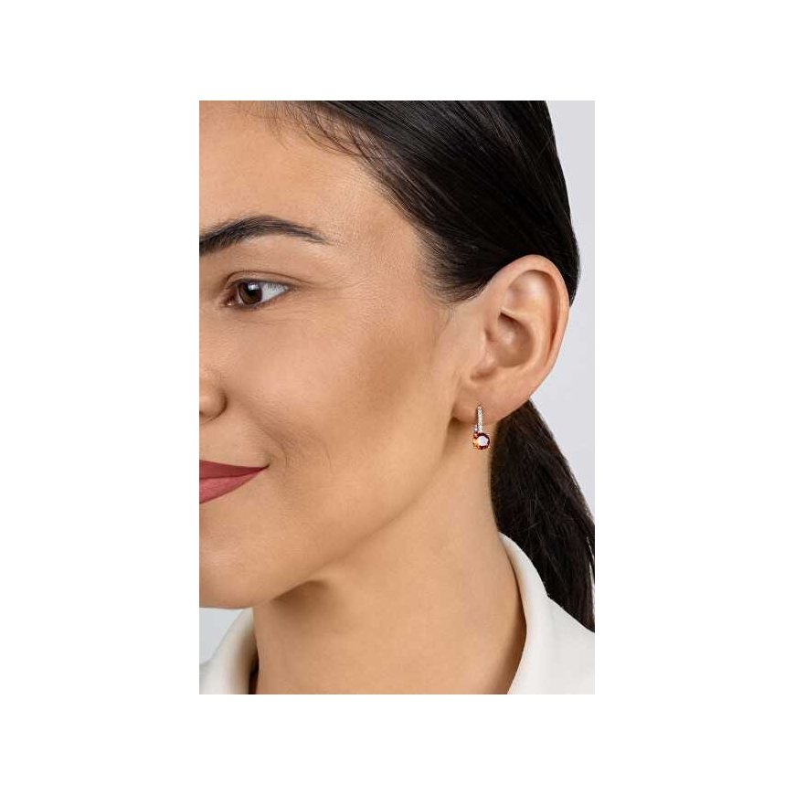 Серебряные серьги Brilio Silver Sparkling с красным цирконием EA415WGA – 3