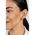Brilio Silver Sparkling silver earrings with red zirconia EA415WGA