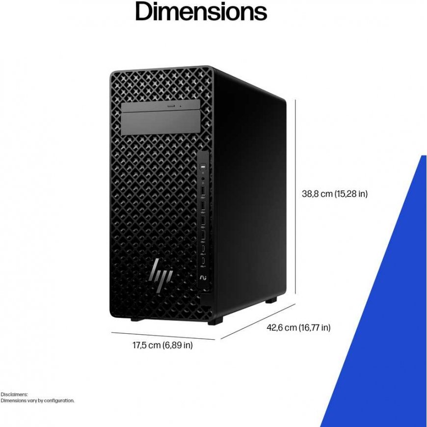 Pöytätietokone HP Z2 G1i Workstation Tower - Ultra 9-285K, 64GB, 1TB SSD, US-näppäimistö, USB-hiiri, Win 11 Pro, 3 vuotta – 5