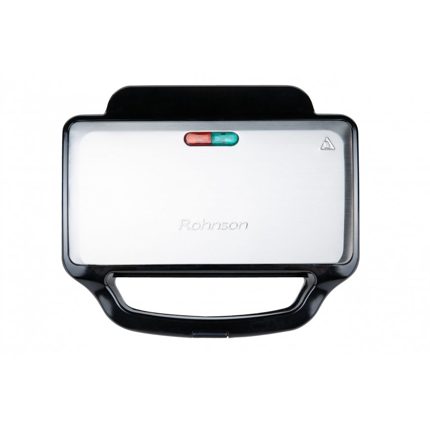 Rohnson R-2751 sandwich maker 900 W Black, Satin steel – 3
