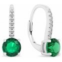 Brilio Silver Sparkling silver earrings with green zirconia EA415WG Brilio Silver Sparkling silver earrings with green zirconia EA415WG
