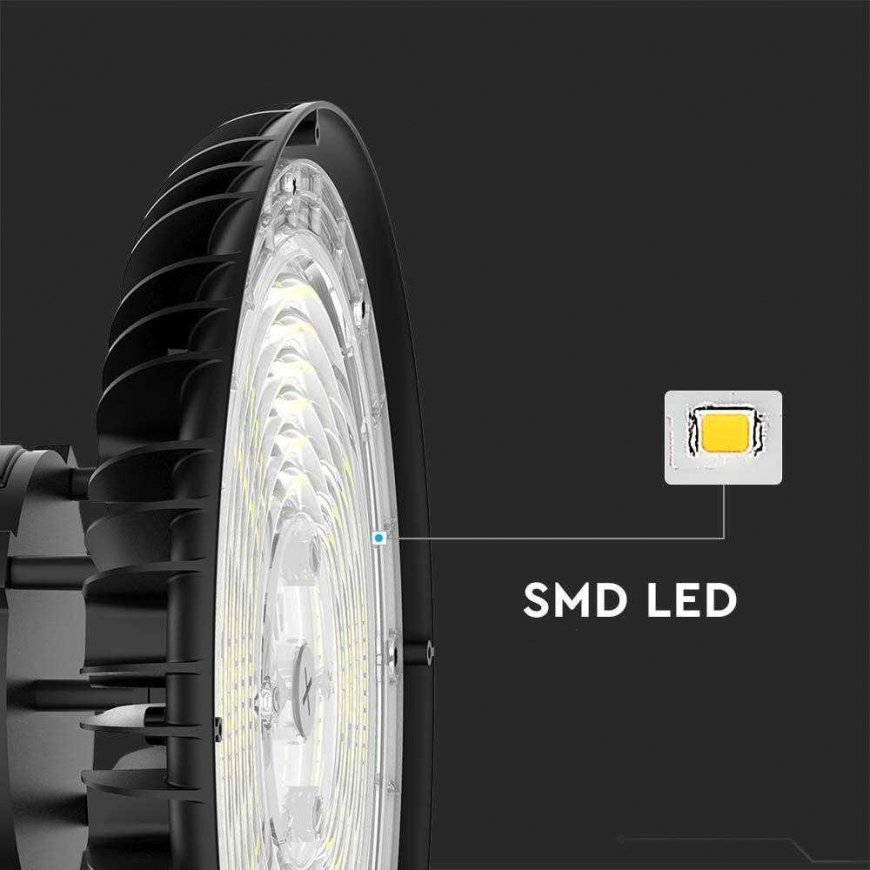 Oprawa V-TAC LED High Bay LIFUD JUHT 0-10V 160Lm/W 120W/150W/200W VT-90202 3000K+4000K+5000K 27000lm 5 Aastat Garantii – 3