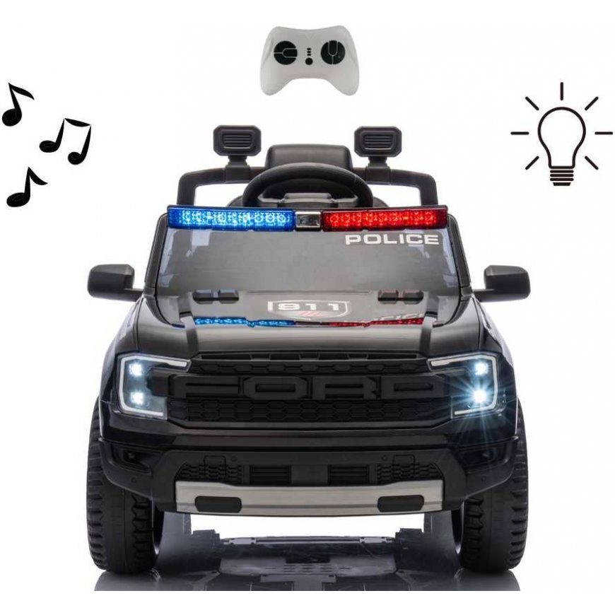 Milly Mally Battery-Powered Ride-On Ford Ranger Police Black – 2