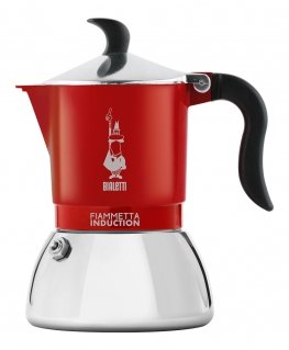 Bialetti Fiammetta Induction Moka pot 0.1 L Red, Stainless steel