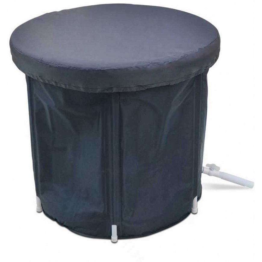 OEM Foldable portable inflatable bathtub 75 x 75 cm black