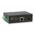 LevelOne RJ45 to SFP Gigabit Industrial Media Converter, 1 PoE Output LevelOne RJ45 to SFP Gigabit Industrial Media Converter, 1 PoE Output