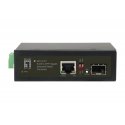 LevelOne RJ45 to SFP Gigabit Industrial Media Converter, 1 PoE Output LevelOne RJ45 to SFP Gigabit Industrial Media Converter, 1 PoE Output