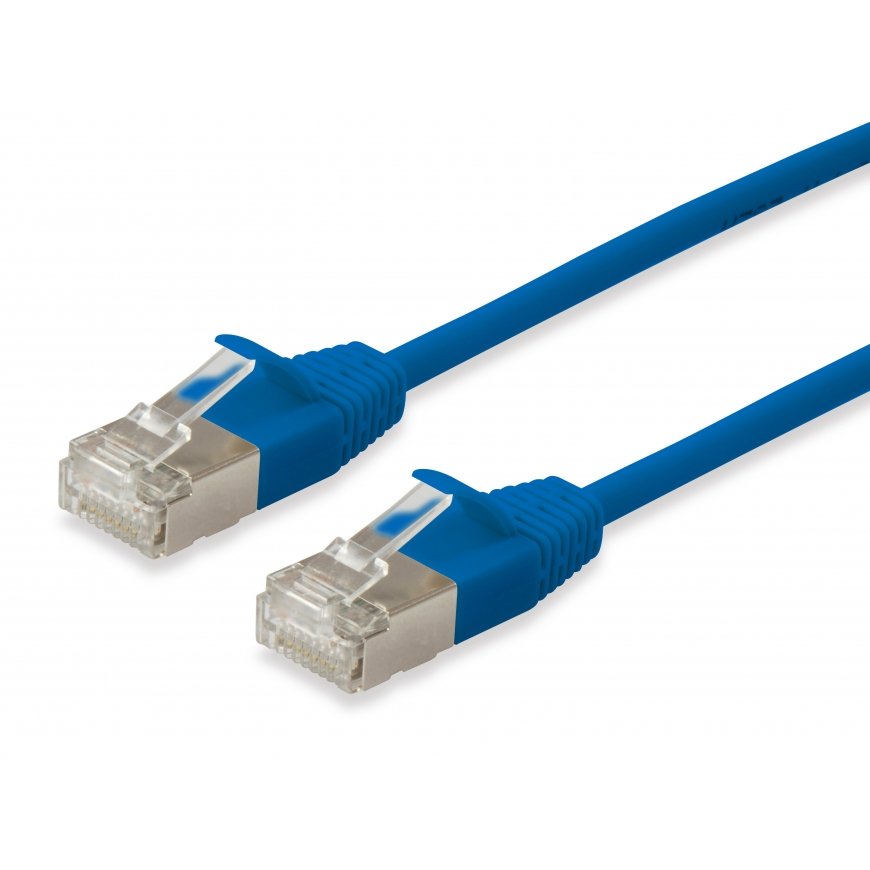 Equip Cat.6A F/FTP Slim Patch Cable, 1m, Blue