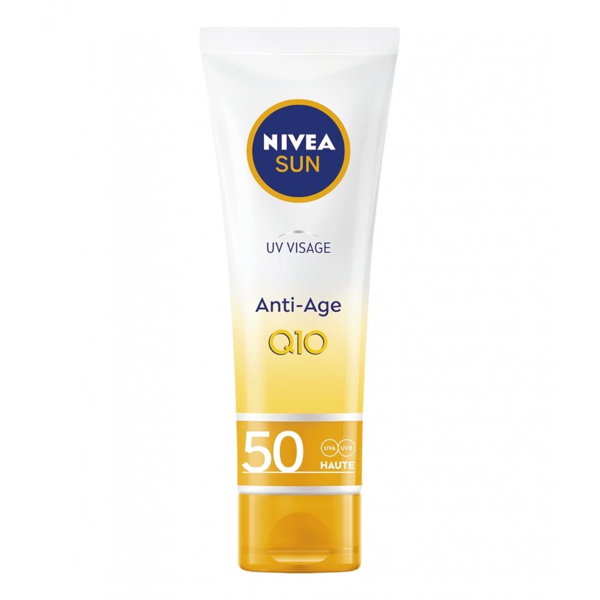 NIVEA UV Face Q10 Anti-Age Sun Cream SPF 50 ml Aurinkorasva Kasvot Aikuiset