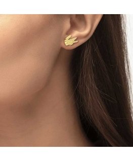 Lacoste Original gold-plated crocodile earrings 2040051