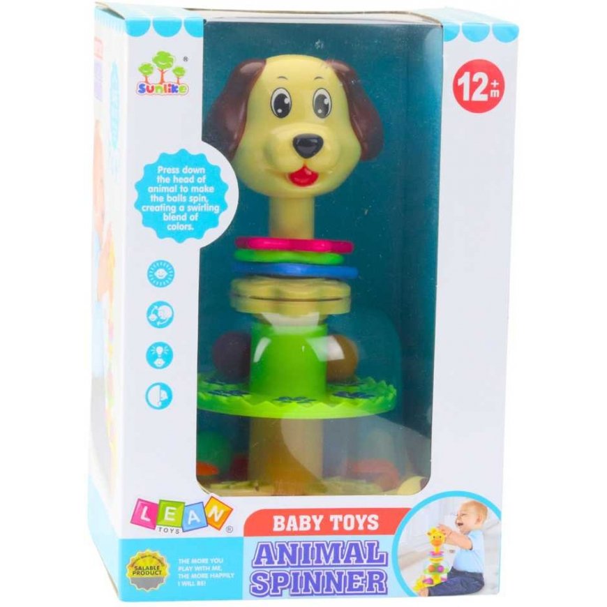 Lean Toys Mängu koer pöörlevate pallidega, 26x17x14 cm – 3