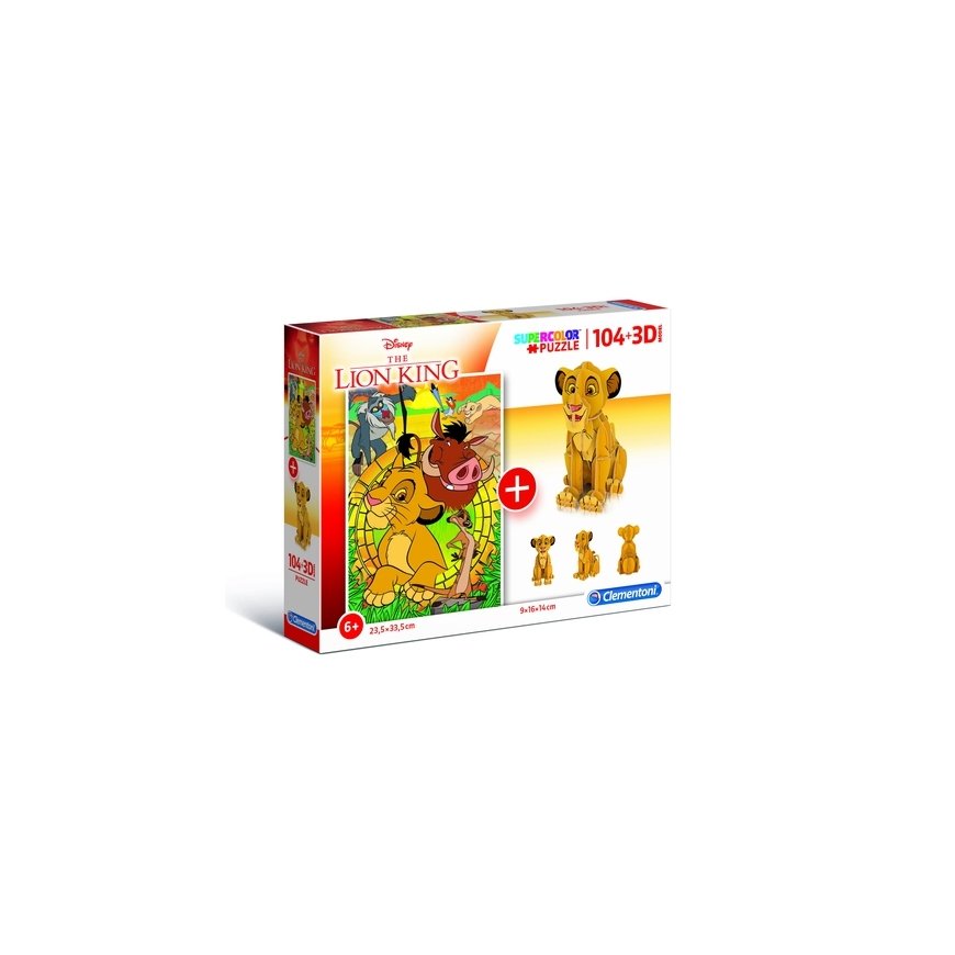 Clementoni Lion King 3D puzle 104