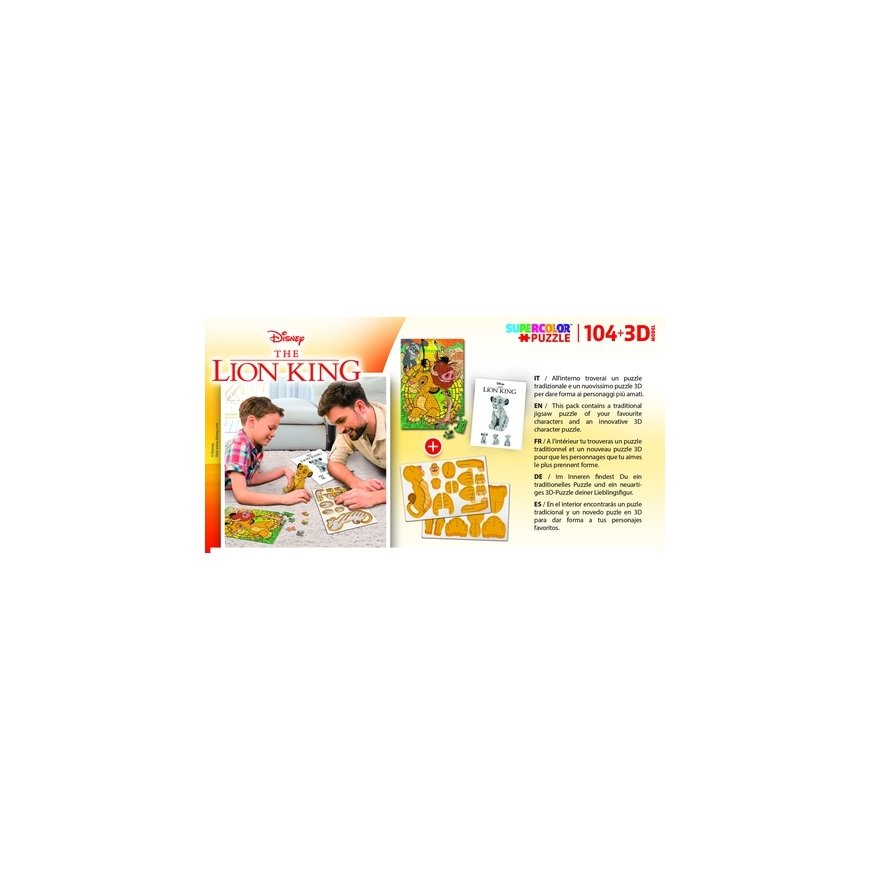 Clementoni Lion King 3D puzle 104 pcs Televīzijas/filmas – 3