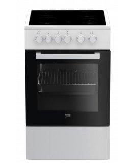 Beko FSS57000GW virtuvas Pastatoma viryklė Elektrinis Keraminis Juoda, Balta