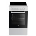 Beko FSS57000GW cooker Freestanding cooker Electric Ceramic Black, White