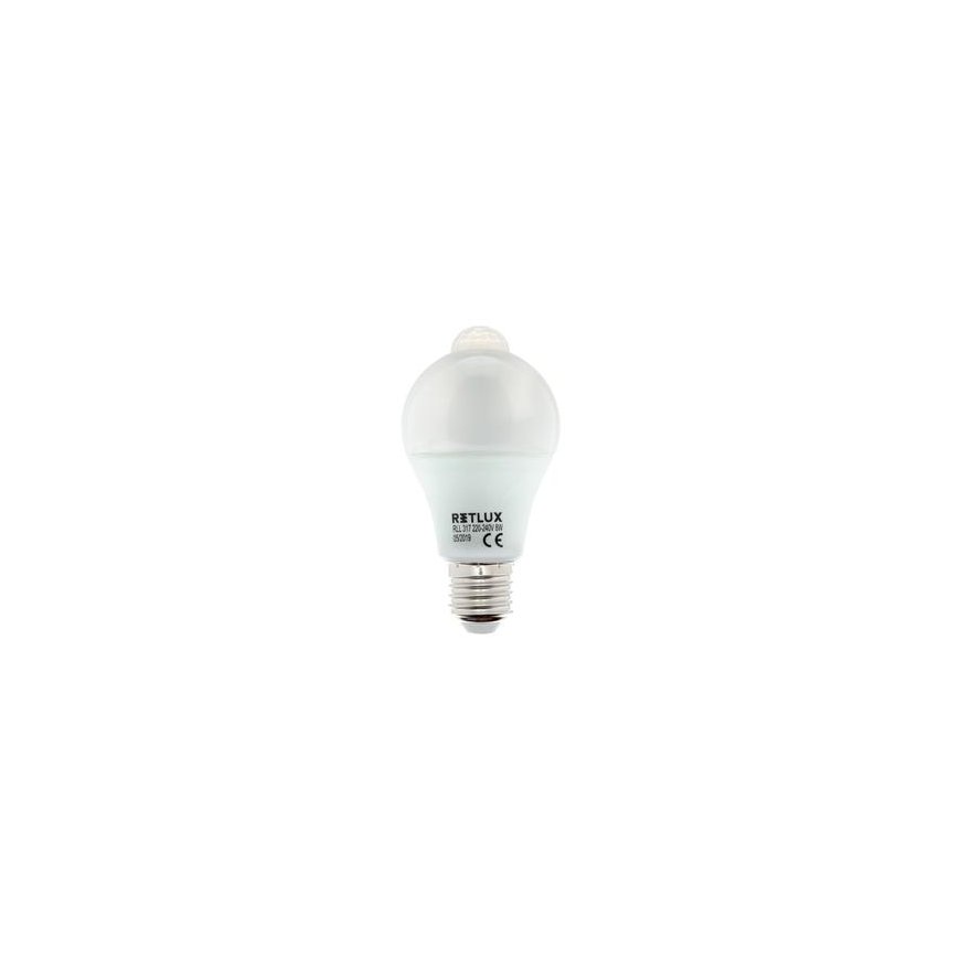 RLL 317 RLL 317 A60 E27 PIR lamppu 8W WW RETLUX