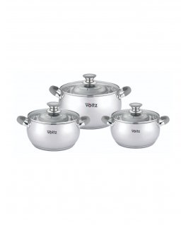 Puodų rinkinys Voltz OV51210N6B, 18/20/22 cm 2,5/3,5/4,6 l, pi