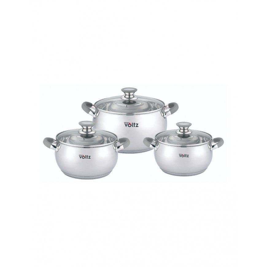 Puodų rinkinys Voltz OV51210N6B, 18/20/22 cm 2,5/3,5/4,6 l, pi