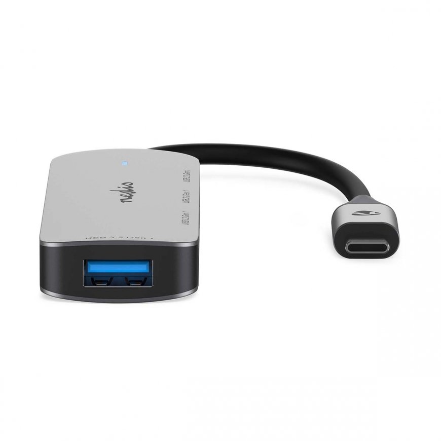 Nedis CCGB64220GY01 sąsajos šakotuvas USB 3.2 Gen 1 (3.1 Gen 1) Type-C 5000 Mbit/ai Pilka – 3