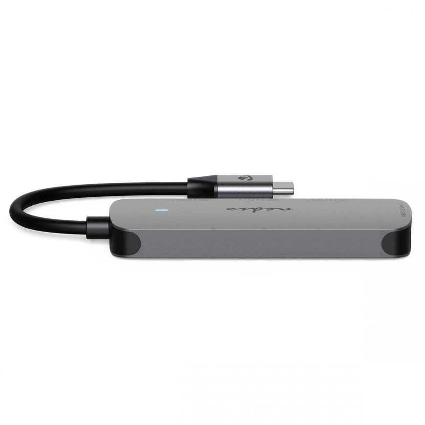 Nedis CCGB64220GY01 jaotur USB 3.2 Gen 1 (3.1 Gen 1) Type-C 5000 Mbit/s Hall – 4